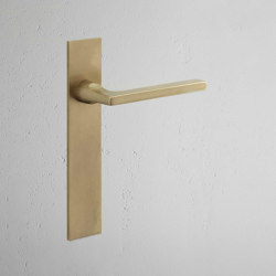 Clayton Maniglia per porta con molla e nottolino su placca lunga | Hinged door fittings | Corston Architectural Detail