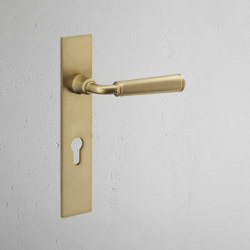 Manilla para puertas Digby con placa larga (con muelle) | Hinged door fittings | Corston Architectural Detail