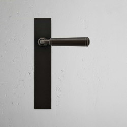 Digby Maniglia per porta con molla e nottolino su placca lunga | Hinged door fittings | Corston Architectural Detail