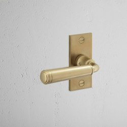 Digby Short Plate Fixed Door Handle | Hinged door fittings | Corston Architectural Detail