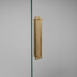 Harper Stoßgriff 2x mit Schild (320 mm) - Antikes Messing | Hinged door fittings | Corston Architectural Detail