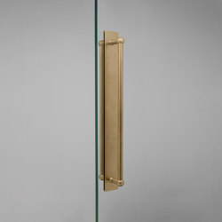 Harper Stoßgriff 2x mit Schild (500 mm) - Antikes Messing | Hinged door fittings | Corston Architectural Detail