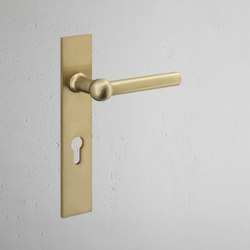 Harper Long Plate Sprung Door Handle | Maniglie porta | Corston Architectural Detail