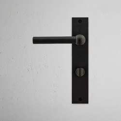 Harper Long Plate Sprung Door Handle & Euro Lock | Poignées de porte | Corston Architectural Detail