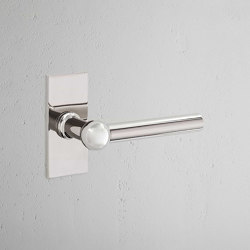 Harper Short Plate Sprung Door Handle | Manillas | Corston Architectural Detail