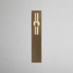 Harper T-Bar Long Plate Sprung Door Handle & Thumbturn | Pomos | Corston Architectural Detail