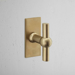 Harper Maniglia per porta barra a T fissa su placca corta | Hinged door fittings | Corston Architectural Detail