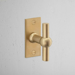 Harper T-Bar Short Plate Sprung Door Handle | Knob handles | Corston Architectural Detail