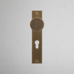 Onslow Long Plate Sprung Door Knob | Knob handles | Corston Architectural Detail