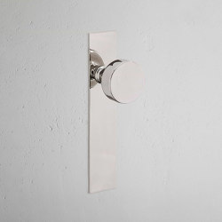 Onslow Pomello per porta con Molla e Nottolino su Placca Lunga | Hinged door fittings | Corston Architectural Detail