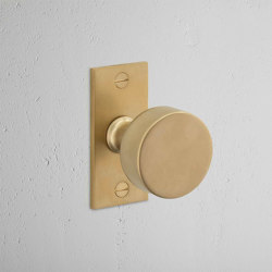 Onslow Short Plate Sprung Door Knob | Knob handles | Corston Architectural Detail