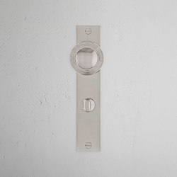 Pomo para puertas Poplar con placa larga (con muelle) y cerradura europea | Hinged door fittings | Corston Architectural Detail