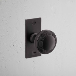 Poplar Short Plate Fixed Door Knob | Hinged door fittings | Corston Architectural Detail