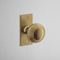 Poplar gefederter Türknauf kurzes Schild | Hinged door fittings | Corston Architectural Detail