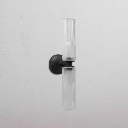 Claremont Medium-Wandleuchte geriffeltes Glas | Wall lights | Corston Architectural Detail