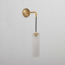 Claremont Petite Applique Murale Suspendue Verre Cannelé | Wall lights | Corston Architectural Detail