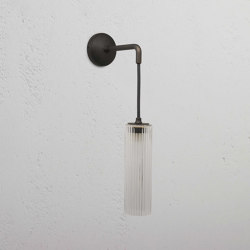 Claremont Petite Applique Murale Suspendue Verre Cannelé | Wall lights | Corston Architectural Detail