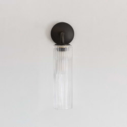 Claremont kleine Wandleuchte geriffeltes Glas | Wall lights | Corston Architectural Detail