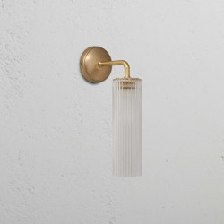 Claremont Applique da Parete Piccola in Vetro Scanalato | Wall lights | Corston Architectural Detail