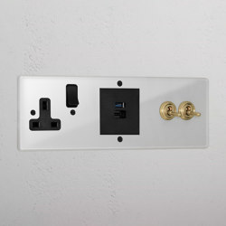 2G Toggle + USB A+C Fast Charge + Single Socket | Sockets | Corston Architectural Detail