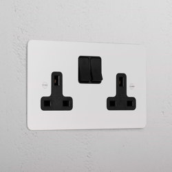 Double Socket UK - Paintable | British Standard | Corston Architectural Detail