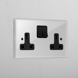 Double Socket UK | Enchufes estándar UK | Corston Architectural Detail