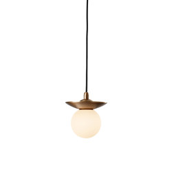 Orbit | Pendant - Ridged Antique Brass | Suspensions | J. Adams & Co