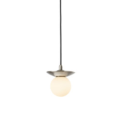 Orbit | Pendant - Ridged Satin Nickel | Suspensions | J. Adams & Co