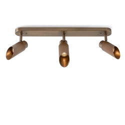 Spot Pro | Triple Ceiling Light - Antique Brass | Lámparas de techo | J. Adams & Co