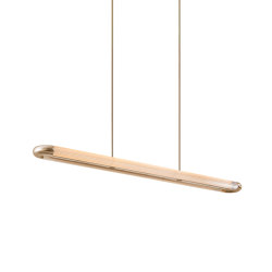 Strata | 1200 Pendant - Satin Brass | Pendelleuchten | J. Adams & Co