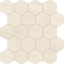 Varana Stone Mosaico Hexagon Cross Cut Beige