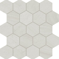 Varana Stone Mosaico Hexagon Cross Cut Light Grey | Ceramic mosaics | EMILGROUP