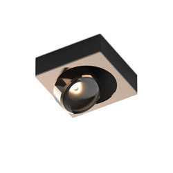 c.Flap spot Q GB 100° soft beam | Pure Gold/Stealth Black | Ceiling lights | CHRISTOPH