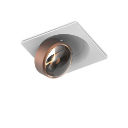 c.Flap recessed P BroW 100° soft beam | Brushed Bronze/Satin White | Plafonniers encastrés | CHRISTOPH