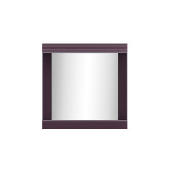 Coves | Wall mirrors with shelf - Aubergine 60x60 cm | Spiegel | Magis