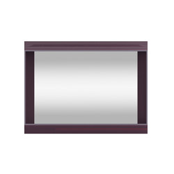 Coves | Wall mirrors with shelf - Aubergine 80x60 cm | Espejos | Magis