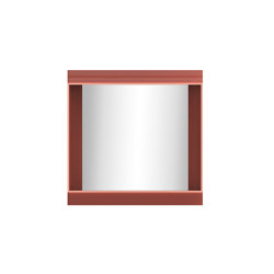 Coves | Wall mirrors with shelf - Terracotta 60x60 cm | Specchi | Magis