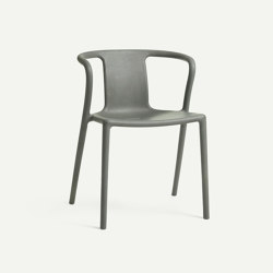 Air-Armchair | Stacking chair with arms - Grey | Sillas | Magis