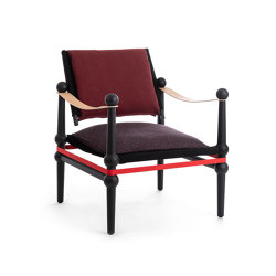 Twain | Low chair with arms - Black Beech - Bordeaux | Poltrone | Magis