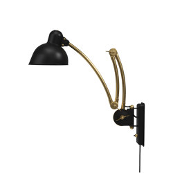 Kaiser Idell™ Wall Lamp | 6559-W | Matt black & Brass | Wandleuchten | Fritz Hansen