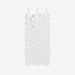 Facet hanging room divider 102 x 207cm in Pearl Gray | Séparateurs acoustiques | Bloomming