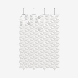 Facet hanging room divider 136 x 187cm in White | Divisori di camera acustico | Bloomming