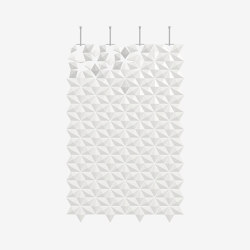 Divisorio sospeso Facet 136 x 207 cm in Bianco | Sound absorbing room divider | Bloomming