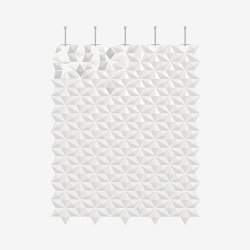 Séparateur d’espace suspendu Facet 170 x 207cm Blanc | Séparateurs acoustiques | Bloomming