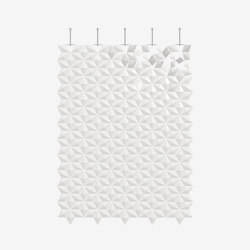 Séparateur d’espace suspendu Facet 170 x 226cm Blanc | Sound absorbing room divider | Bloomming