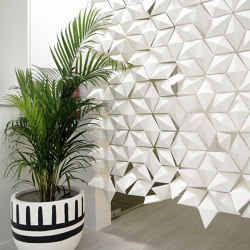 Facet hanging room divider 170 x 246cm in White | Sound absorbing room divider | Bloomming