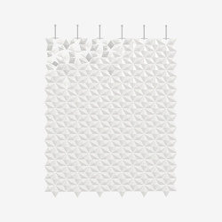 Facet hanging room divider 204 x 246cm in White | Sound absorbing room divider | Bloomming