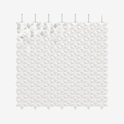 Facet hanging room divider 238 x 226cm in White | Sound absorbing room divider | Bloomming