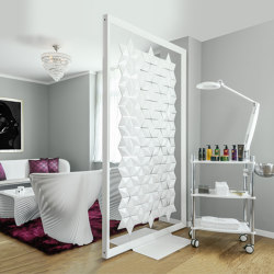 Freestanding room divider Facet 136 x 219cm in White |  | Bloomming