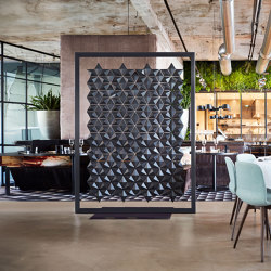 Freestanding room divider Facet 170 x 220cm in Graphite | Privacy screen | Bloomming